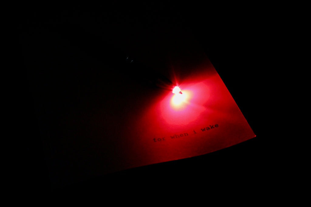 for when i wake - Nighttime Journal and Red Light Pen