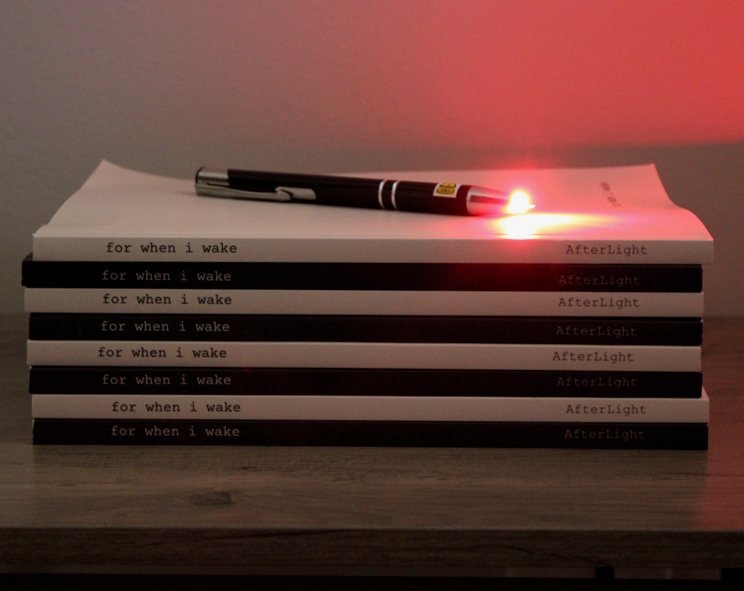 for when i wake - Nighttime Journal and Red Light Pen