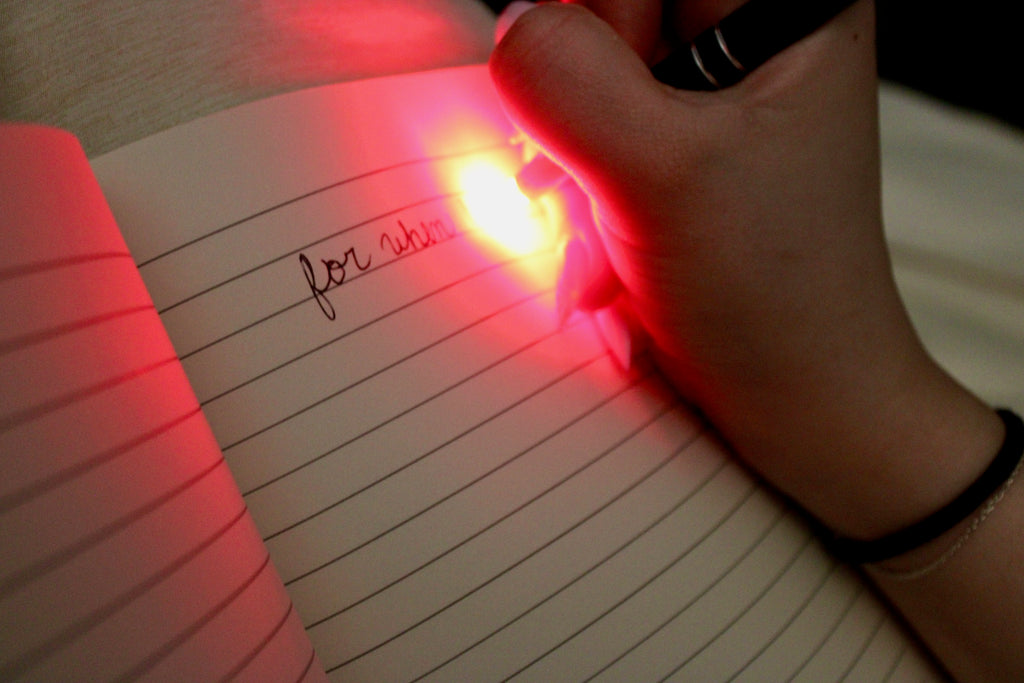 for when i wake - Nighttime Journal and Red Light Pen