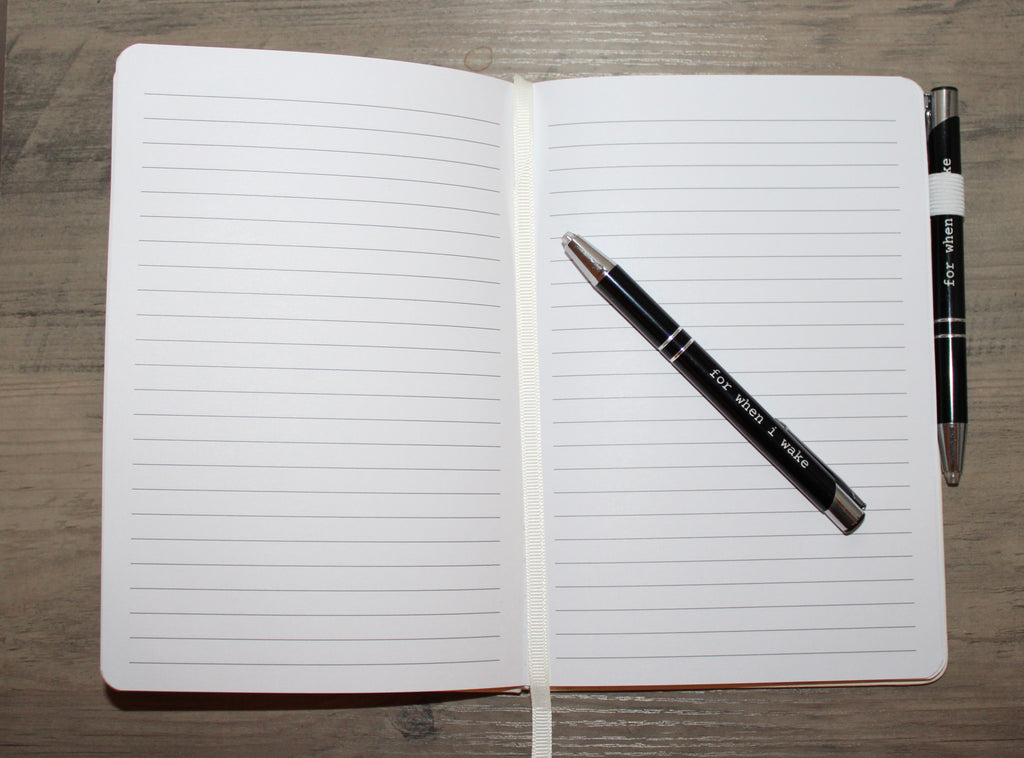 for when i wake - Nighttime Journal (white)
