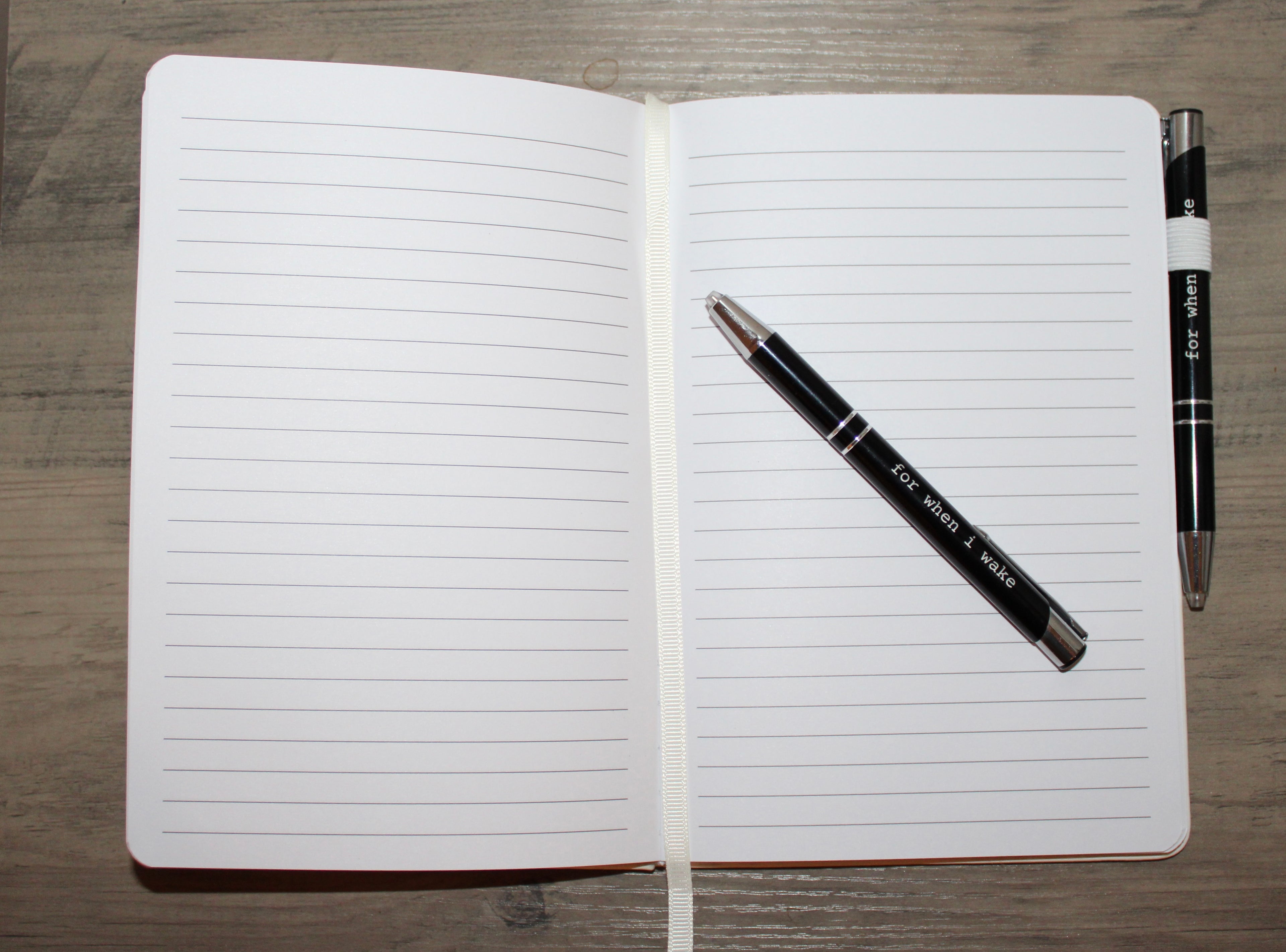 for when i wake - Nighttime Journal (white)