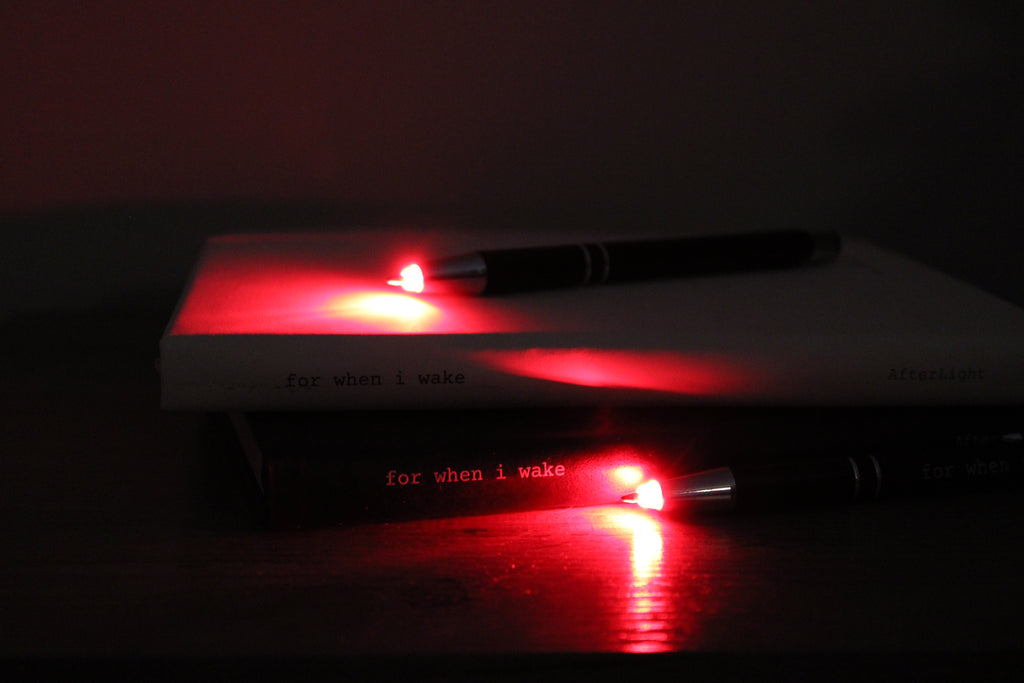 for when i wake - Nighttime Journal and Red Light Pen (2 pack)