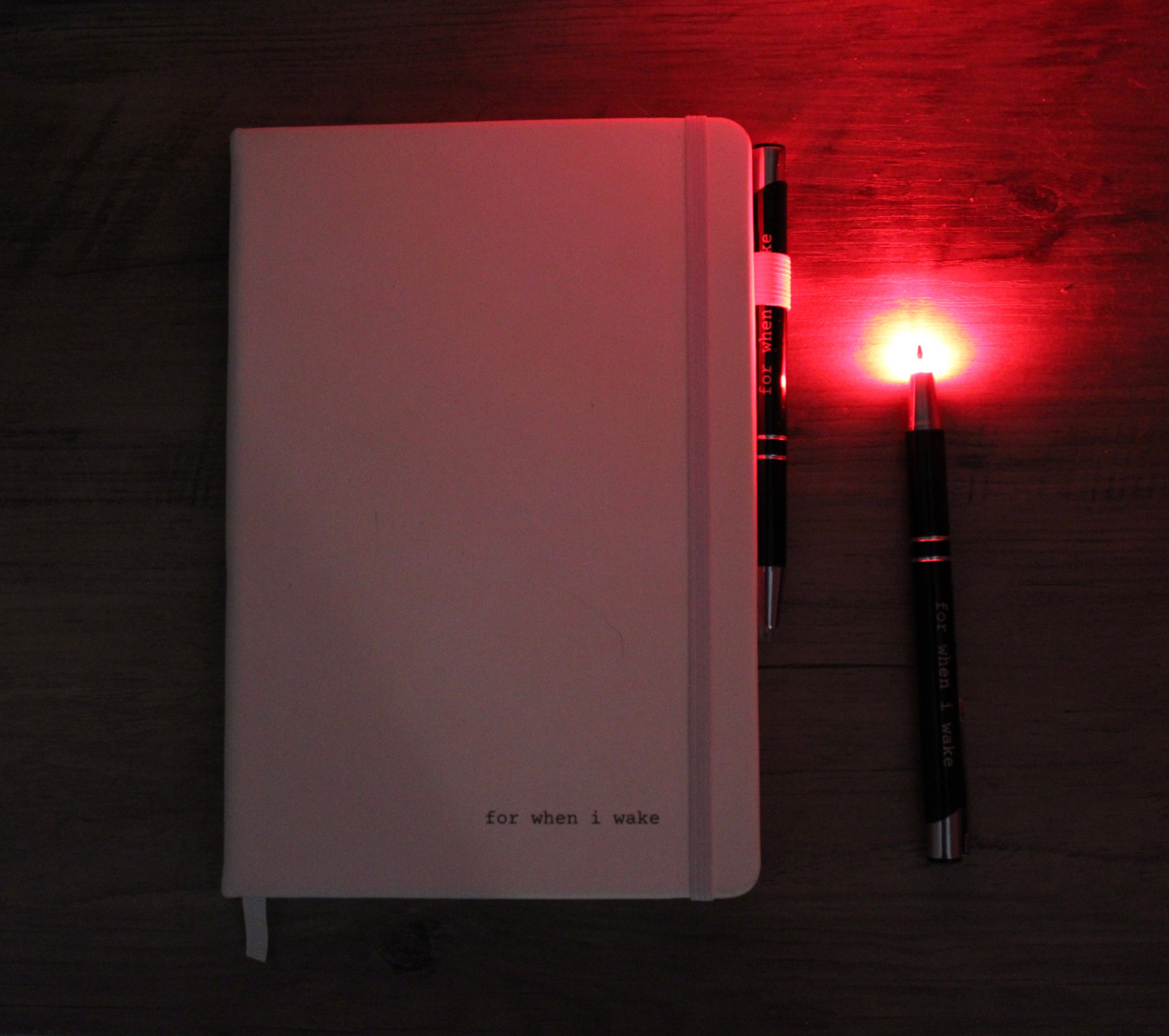 for when i wake - Nighttime Journal (white)