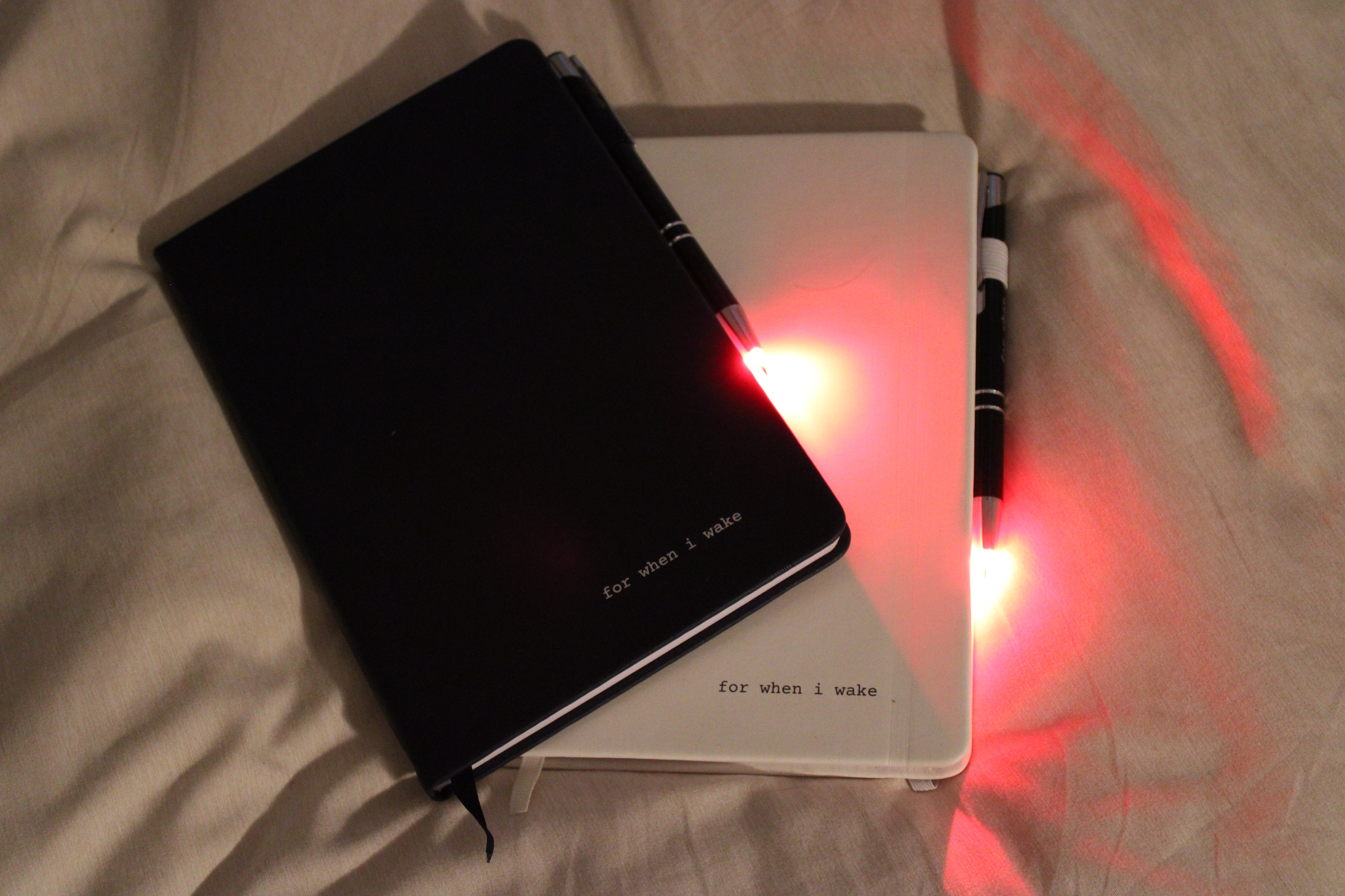 for when i wake - Nighttime Journal and Red Light Pen (2 pack)