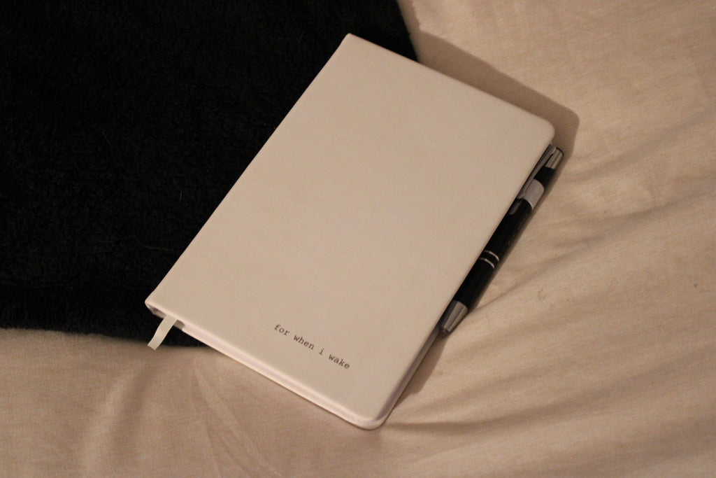 for when i wake - Nighttime Journal (white)