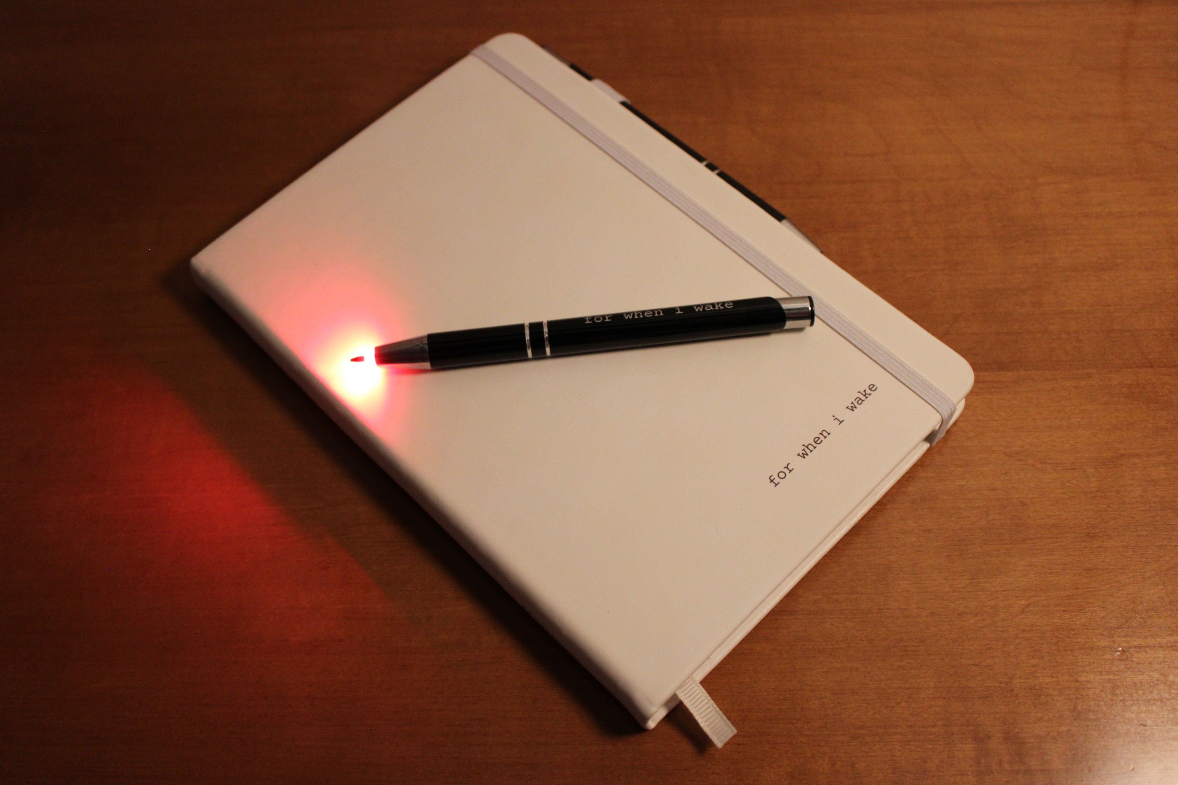 for when i wake - Nighttime Journal (white)