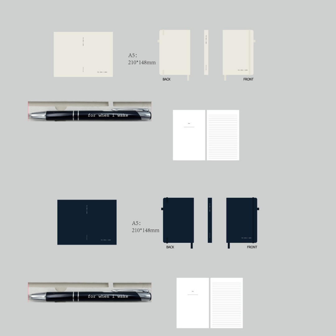 for when i wake - Nighttime Journal and Red Light Pen *PRE-ORDER